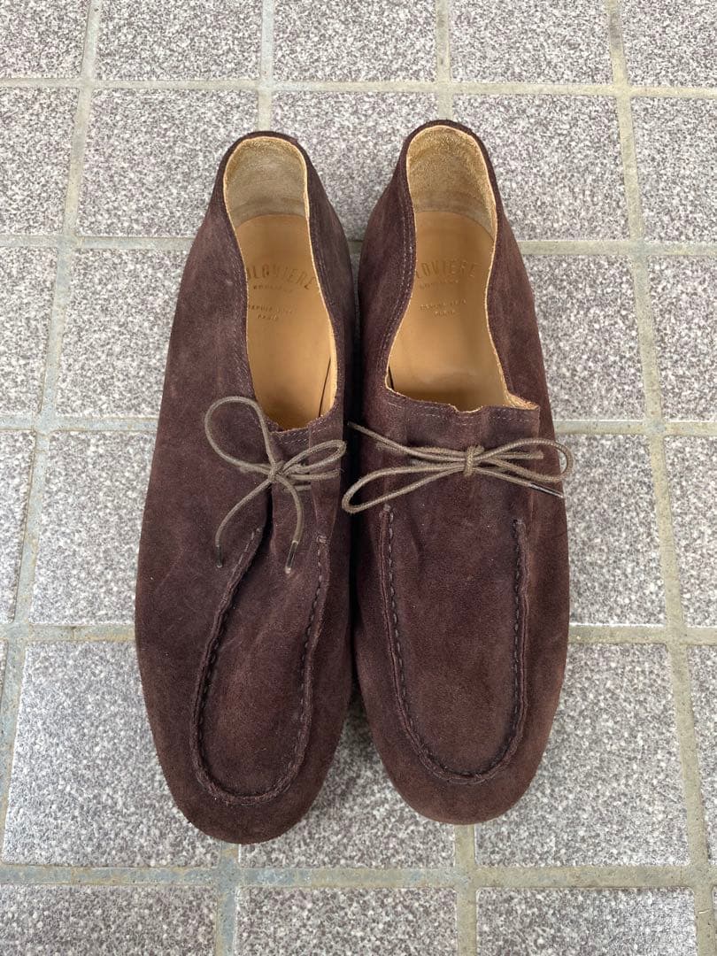 SOLOVIERE NICO ブラウン　スウェード　モカシン 42
