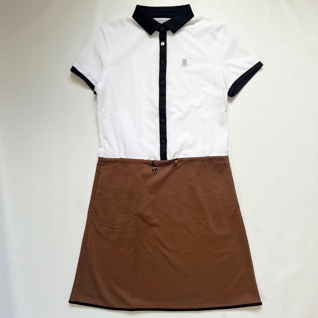 LANVIN SPORT ランバンスポール　ワンピース　バイカラー　半袖　ゴルフ