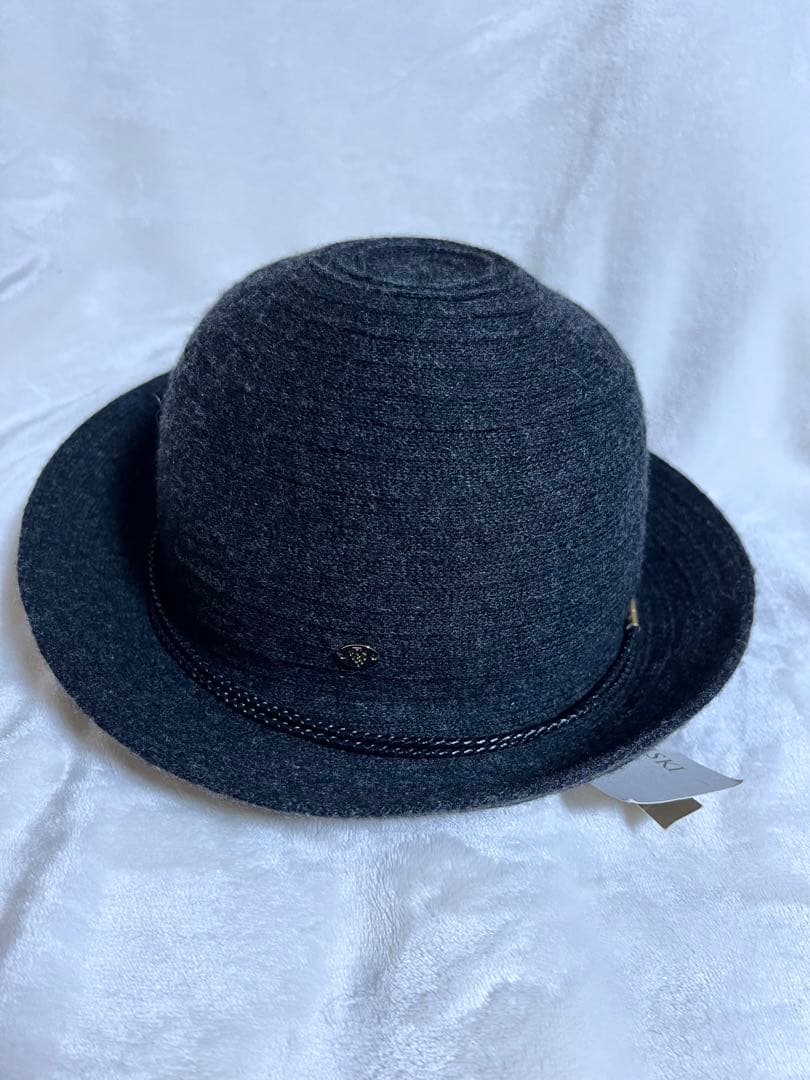【新品タグ付】ヘレンカミンスキー　ハット　ウールフェルト　カシミヤ　ダークグレー