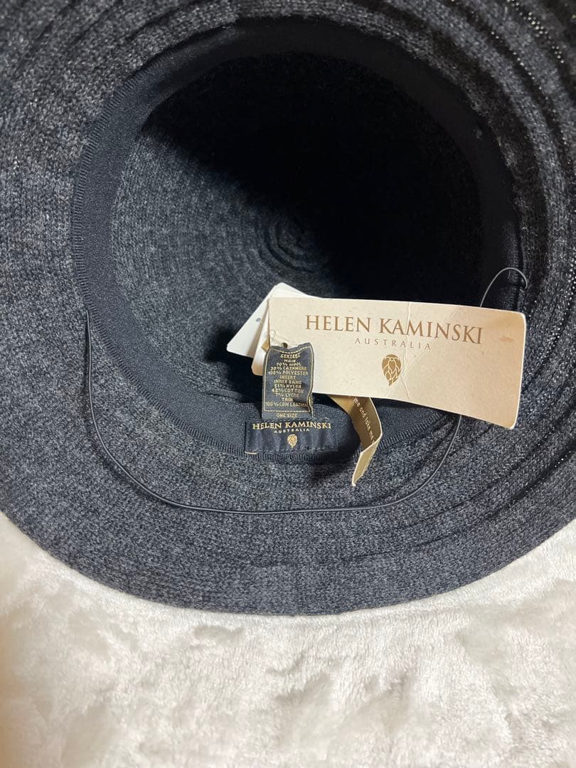 【新品タグ付】ヘレンカミンスキー　ハット　ウールフェルト　カシミヤ　ダークグレー
