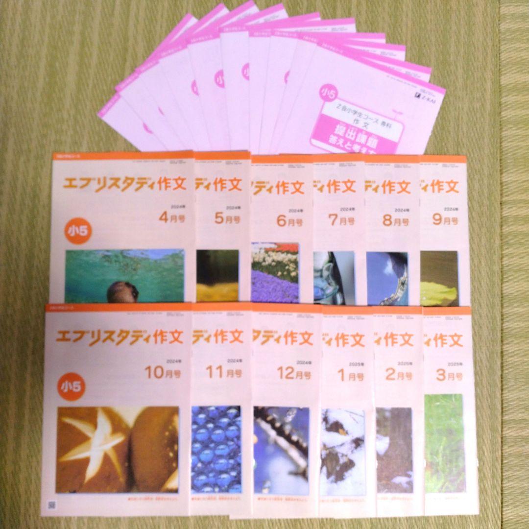 【未記入】最新1年分 Z会　エブリスタディ 作文　５年生 専科