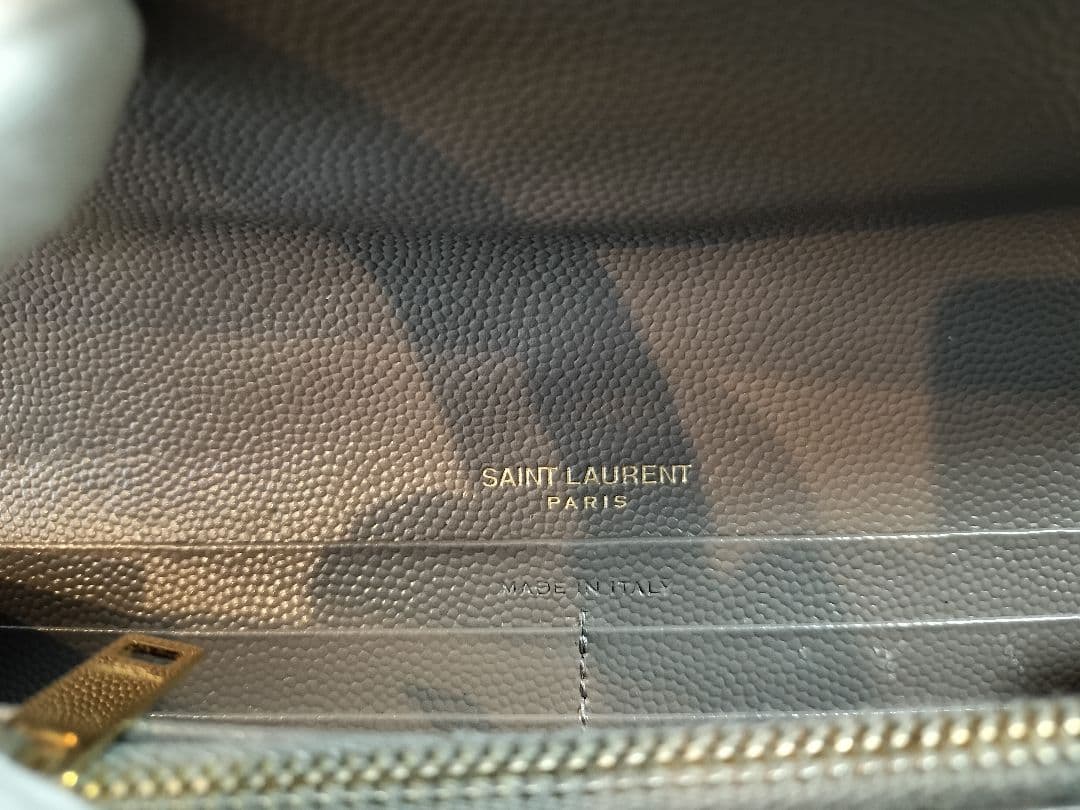 【正規店購入】SAINT LAURENT グレー 二つ折り財布