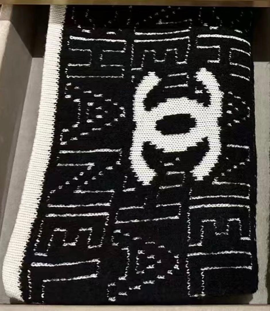 極美品CHANEL シャネル リバーシブルココマーク ロゴ マフラー