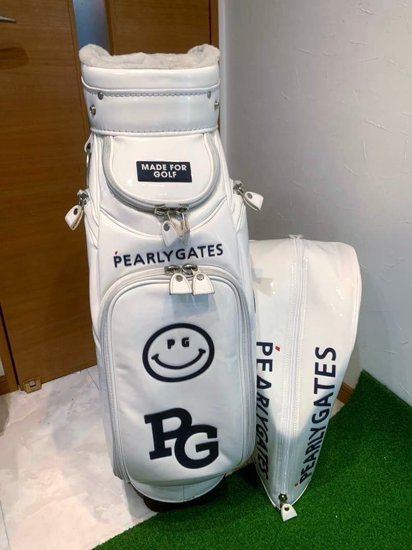 正規品　良品　パーリーゲイツ　エナメル　キャディバッグ　メンズ　レディース