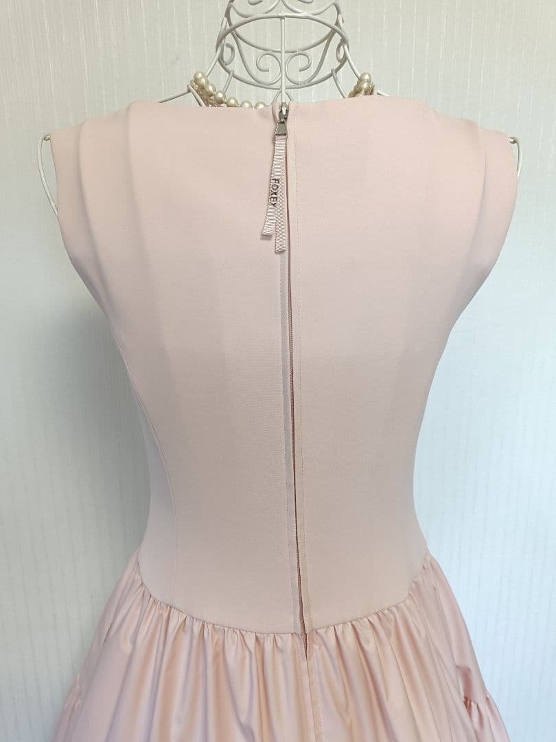 フォクシーNY45306 DressEdenティアードワンピースピンク38