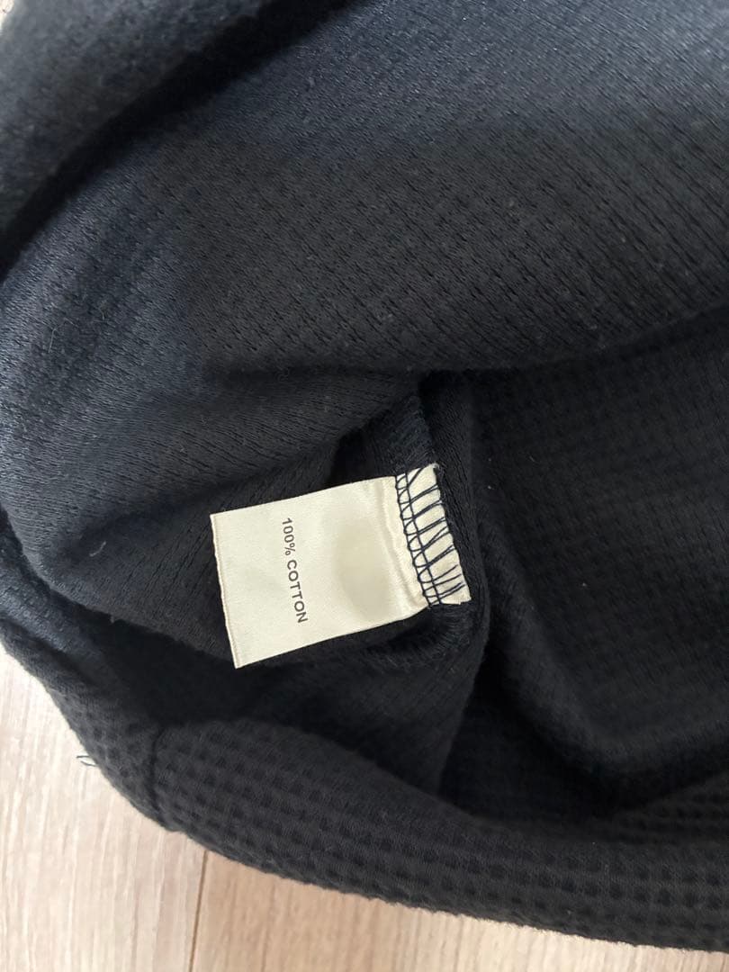 SOL soonerorlater 黒 ヘンリーネック 長袖カットソー Lサイズ