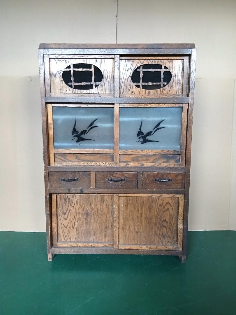 和箪笥　レトロ　食器棚　つばめ　家具