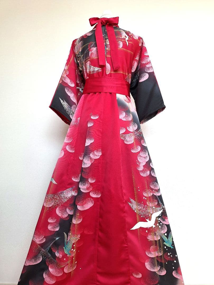 着物リメイクワンピース3620