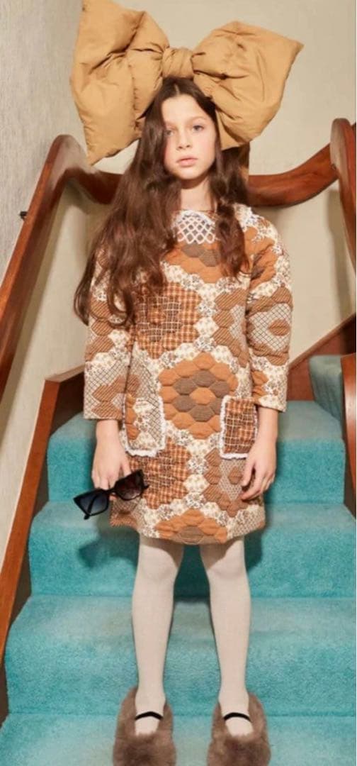 fish&kids パッチワーク　ワンピース　4-5y