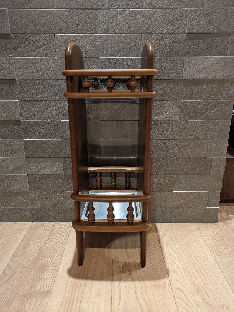 【karimoku 】カリモク 木製アンティーク調 傘立て スピンドルデザイン