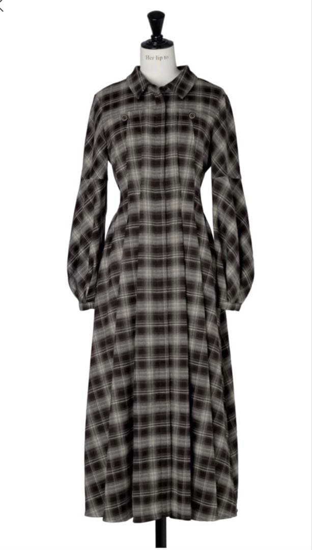 ノエル　　herlipto MarionPlaidShirtDress