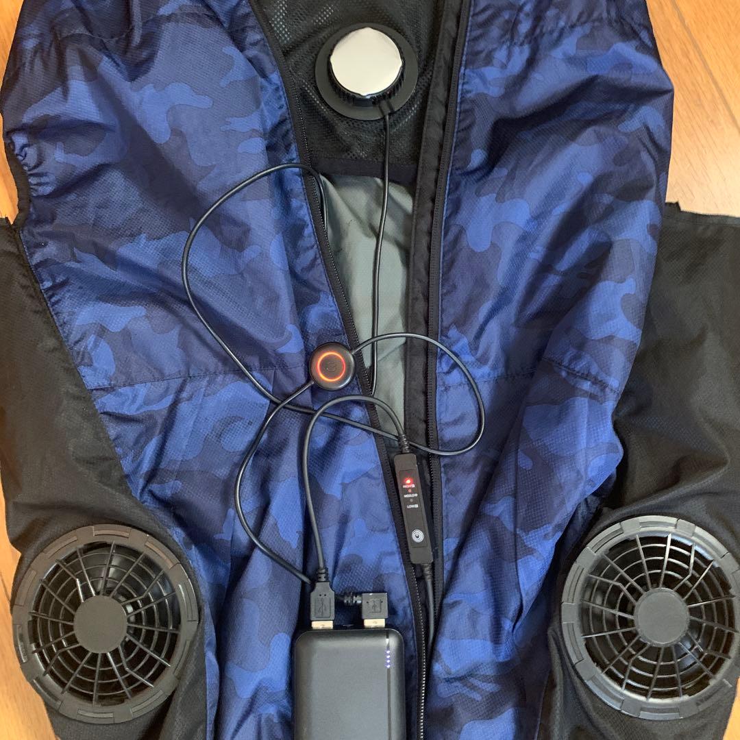 山善] ペルチェ ベスト 10000mAhバッテリーセット ファン付き作業着