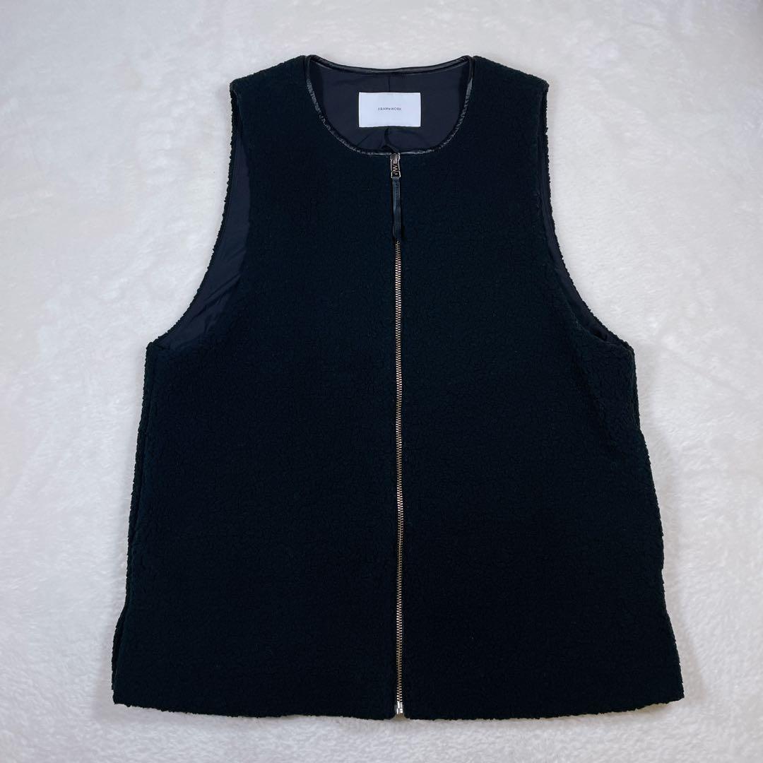 23AW FRAMeWORK フレームワーク　ボアベスト ブラック