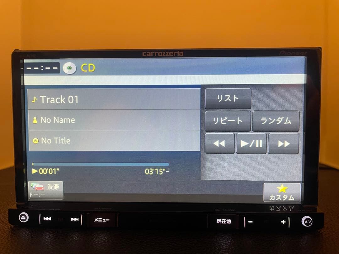 最新地図楽ナビAVIC-RZ302中古180mm7Ｖ型ワンセグTV 最新オービス