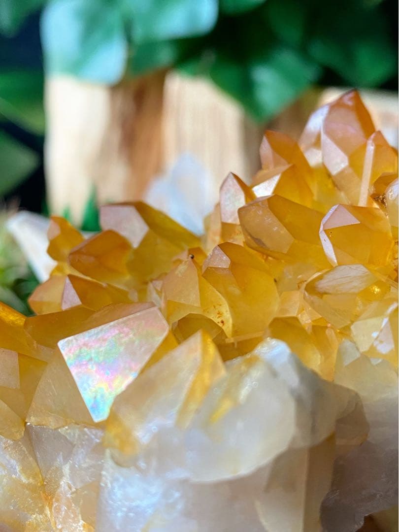ソラリスクォーツ　クラスター　ゴールデンヒーラー　天然石　水晶