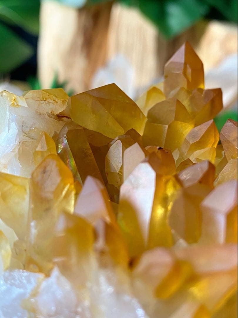 ソラリスクォーツ　クラスター　ゴールデンヒーラー　天然石　水晶