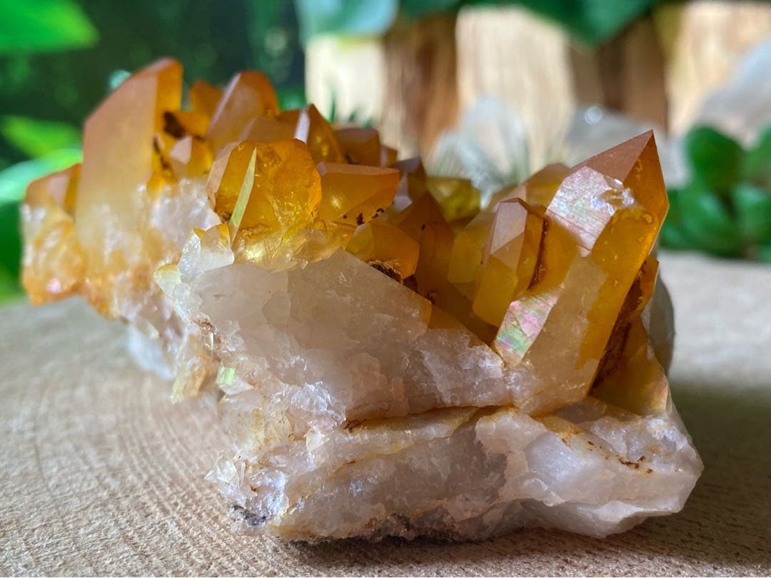 ソラリスクォーツ　クラスター　ゴールデンヒーラー　天然石　水晶