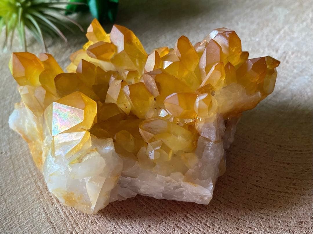 ソラリスクォーツ　クラスター　ゴールデンヒーラー　天然石　水晶