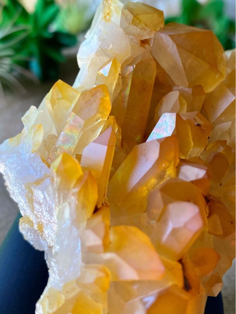 ソラリスクォーツ　クラスター　ゴールデンヒーラー　天然石　水晶