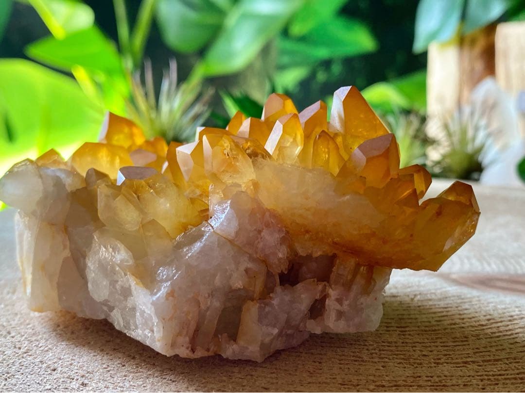 ソラリスクォーツ　クラスター　ゴールデンヒーラー　天然石　水晶