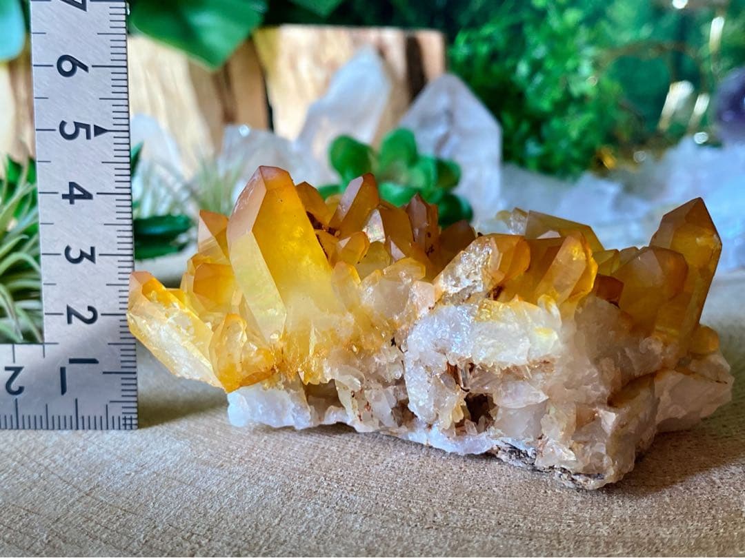 ソラリスクォーツ　クラスター　ゴールデンヒーラー　天然石　水晶