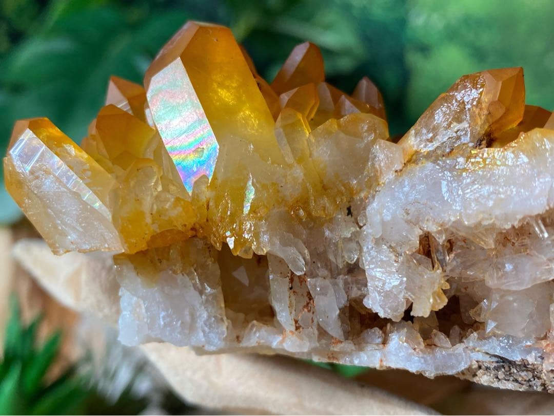ソラリスクォーツ　クラスター　ゴールデンヒーラー　天然石　水晶