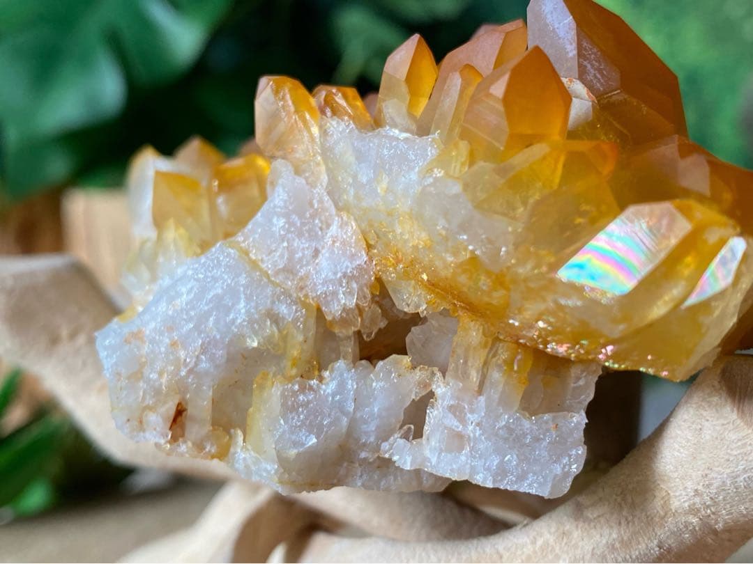ソラリスクォーツ　クラスター　ゴールデンヒーラー　天然石　水晶