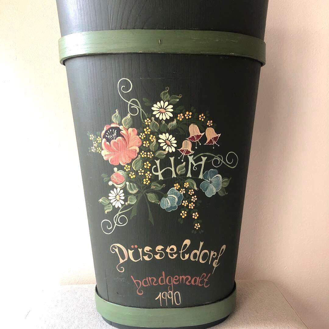 トールペイント　傘立て　ヴィンテージ