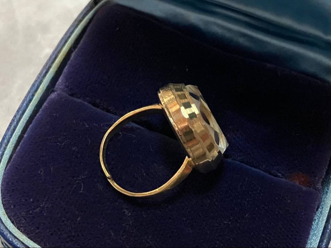 綺麗な稼働品❗️SEIKO QUARTZ/セイコーカットガラスリングウォッチ