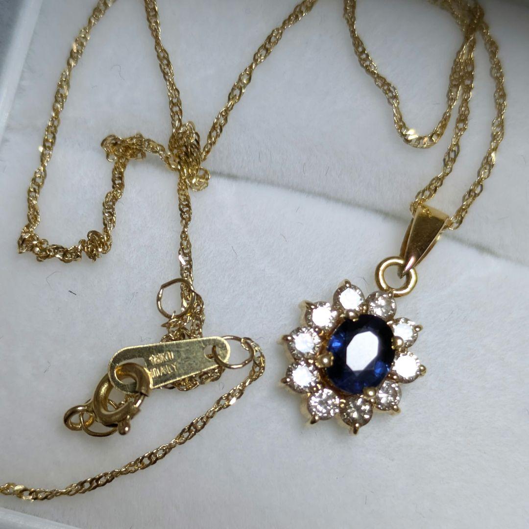 ゴールド フラワー ネックレス　k18