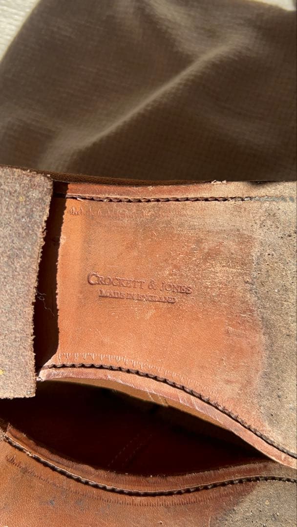 Crockett & Jones ブラウン スウェード プレーントゥ UK8.5