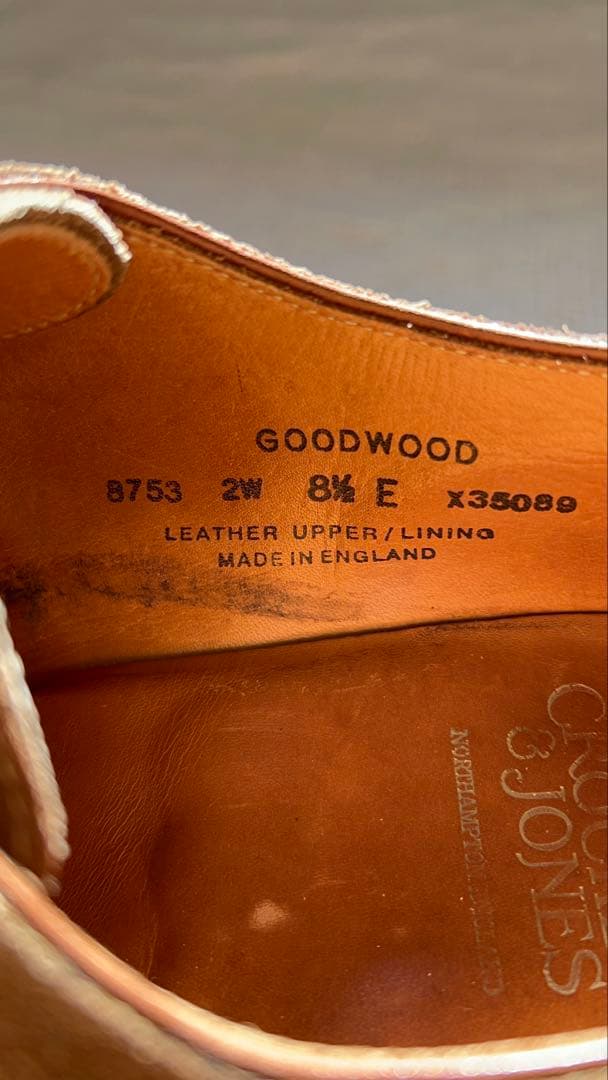 Crockett & Jones ブラウン スウェード プレーントゥ UK8.5