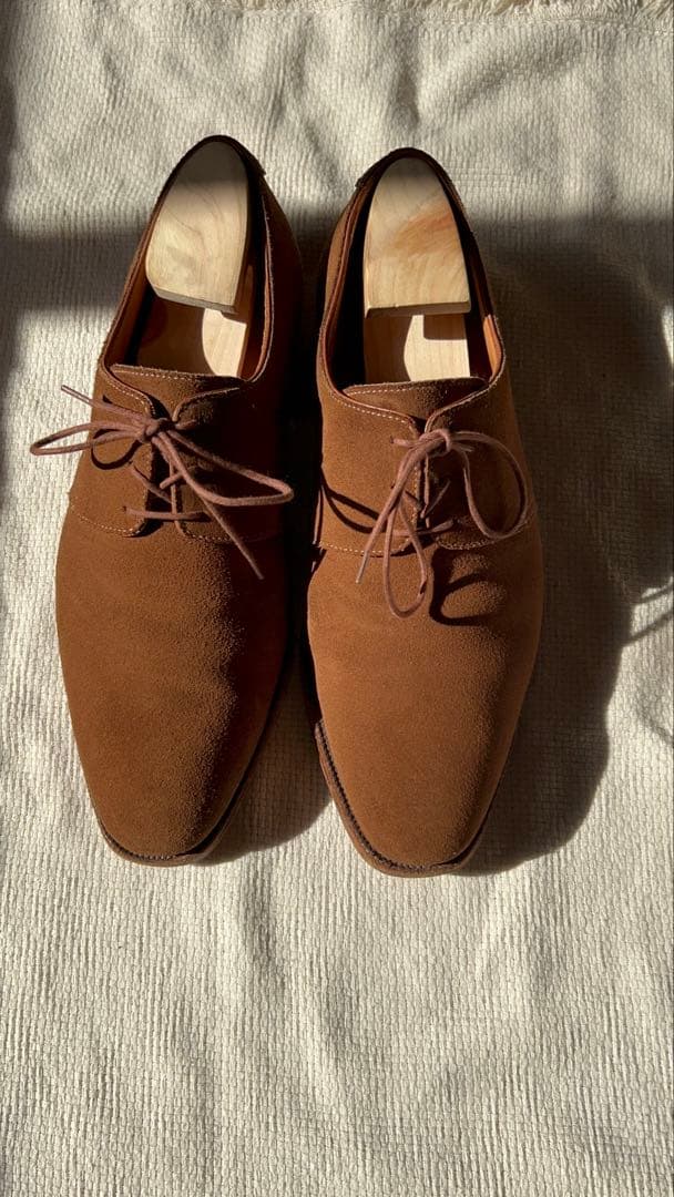 Crockett & Jones ブラウン スウェード プレーントゥ UK8.5