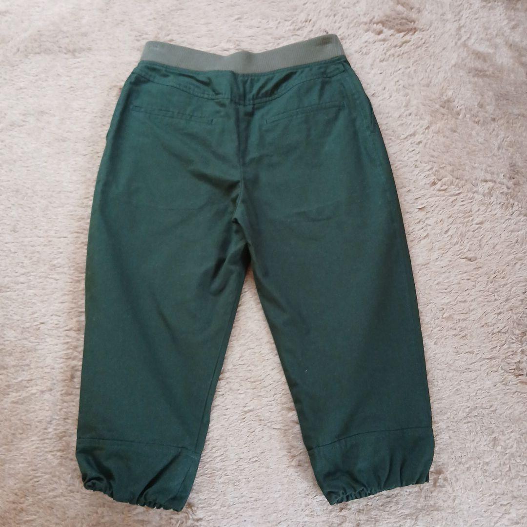 ミナペルホネン ノルミッコ ダークグリーン カーゴパンツ ウエストゴム 38