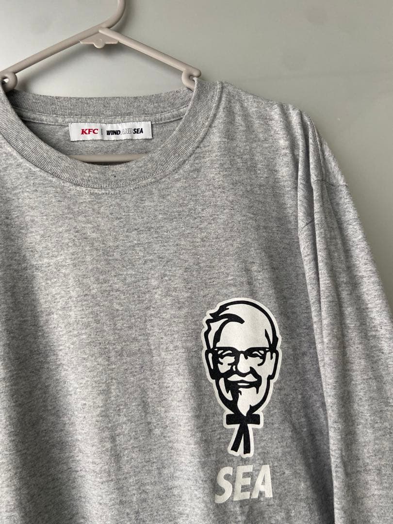 ケンタッキー　ウィンダンシー コラボロングスリーブ Tシャツグレー