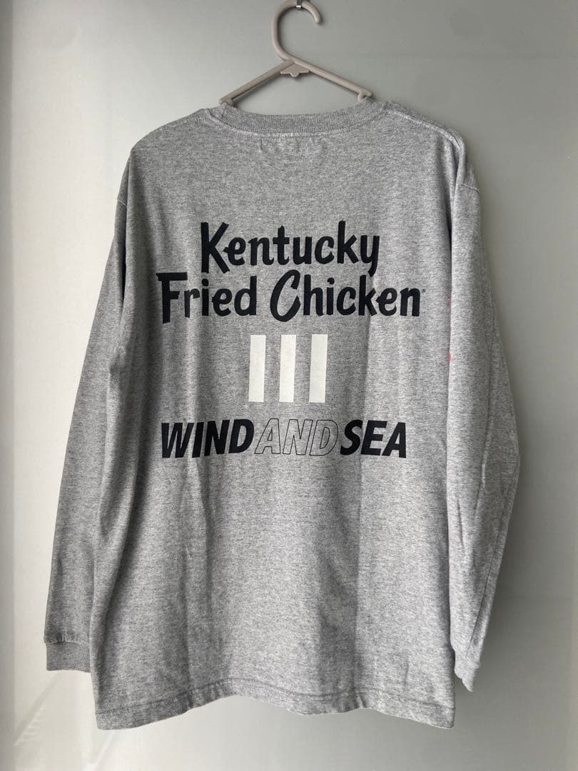 ケンタッキー　ウィンダンシー コラボロングスリーブ Tシャツグレー