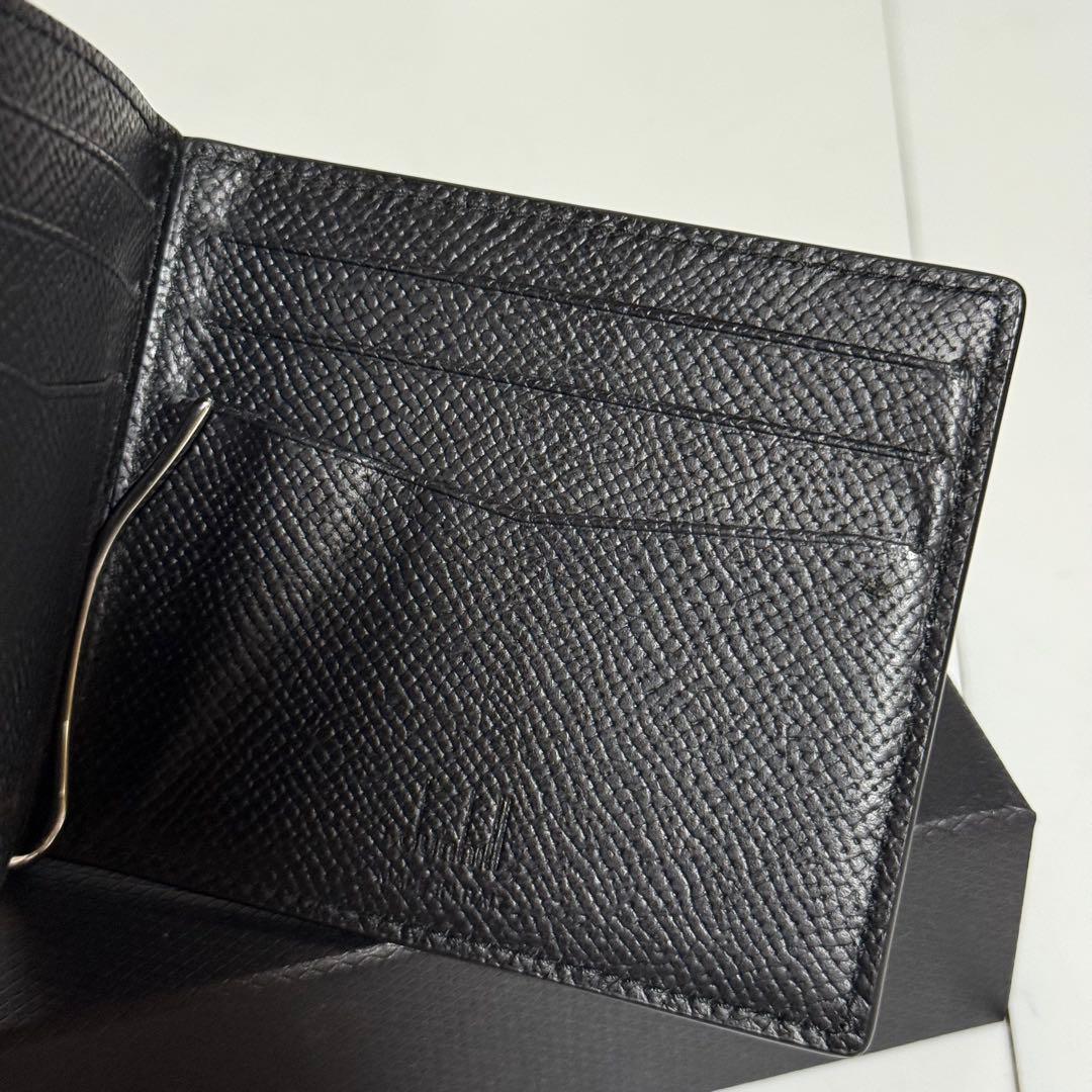 ⭐️極美品⭐️ダンヒル　マネークリップ　グレインレザー　メンズ　ブラック