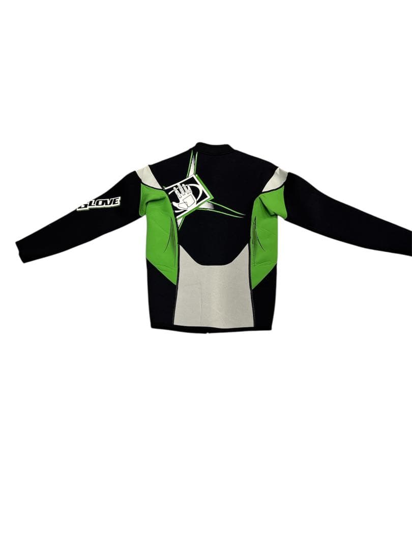 ブラック/グリーン フルジップ タッパー