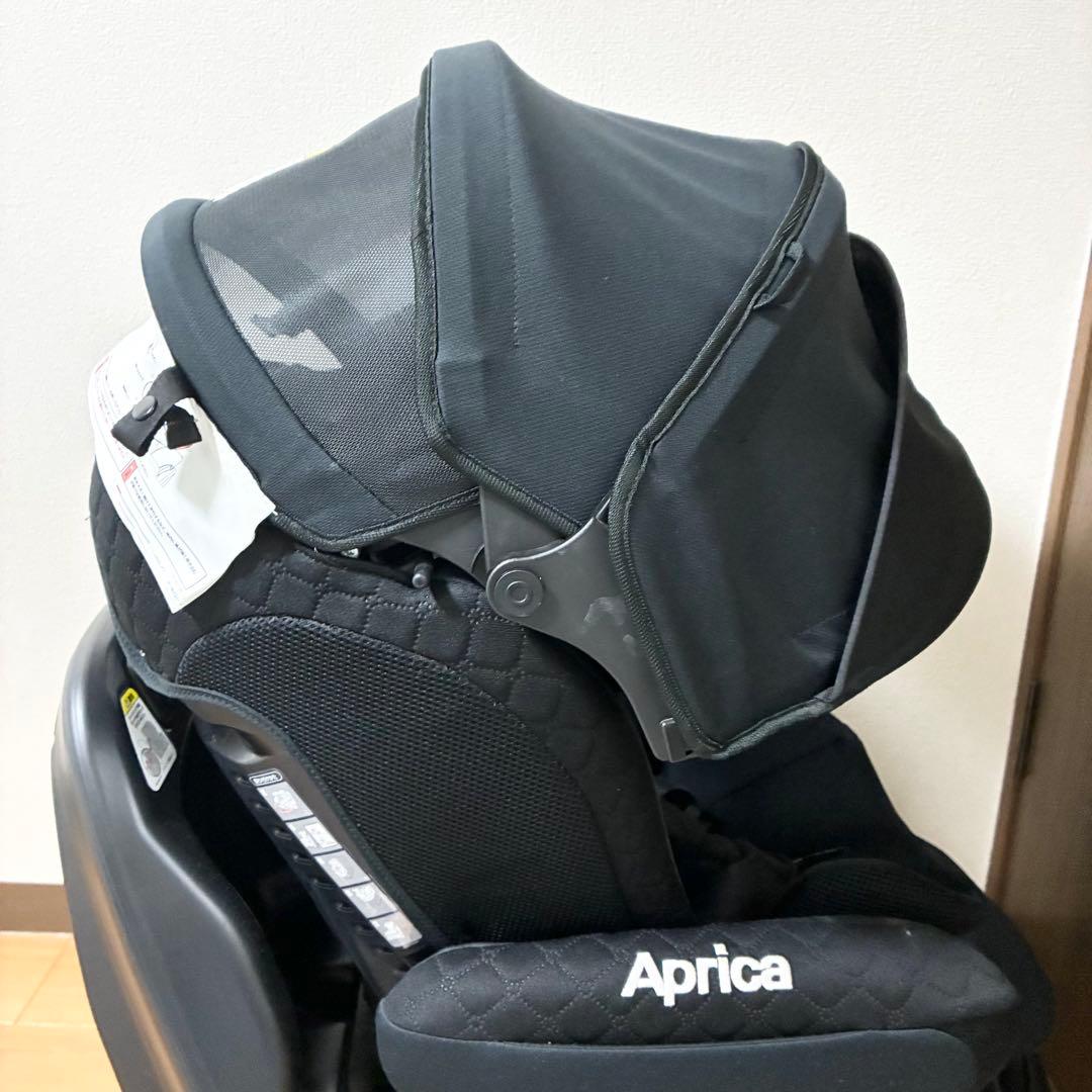 【美品】Aprica フラディア グロウ ISOFIX 2022357 黒 ①