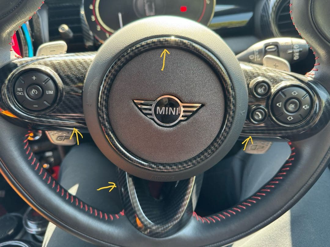 MINI F56 カーボン柄　車内装トリムパーツ24点セット