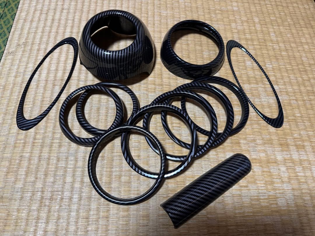 MINI F56 カーボン柄　車内装トリムパーツ24点セット