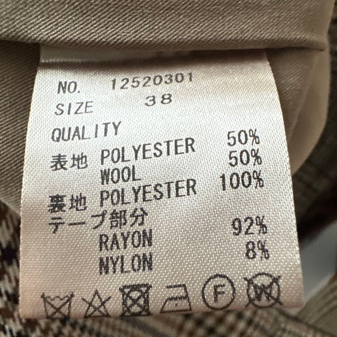 トゥデイフル　チェックワイド　コンビネゾン