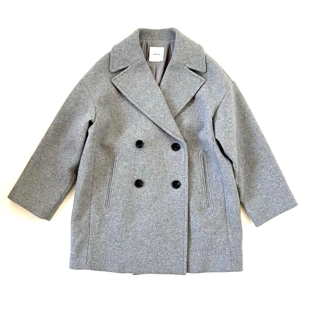 美品 ＊spick&span WメルトンPコート36