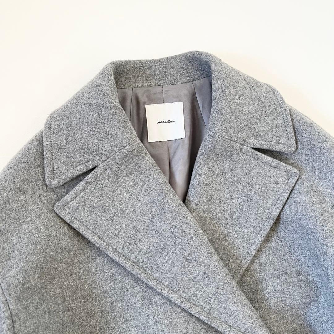 美品 ＊spick&span WメルトンPコート36