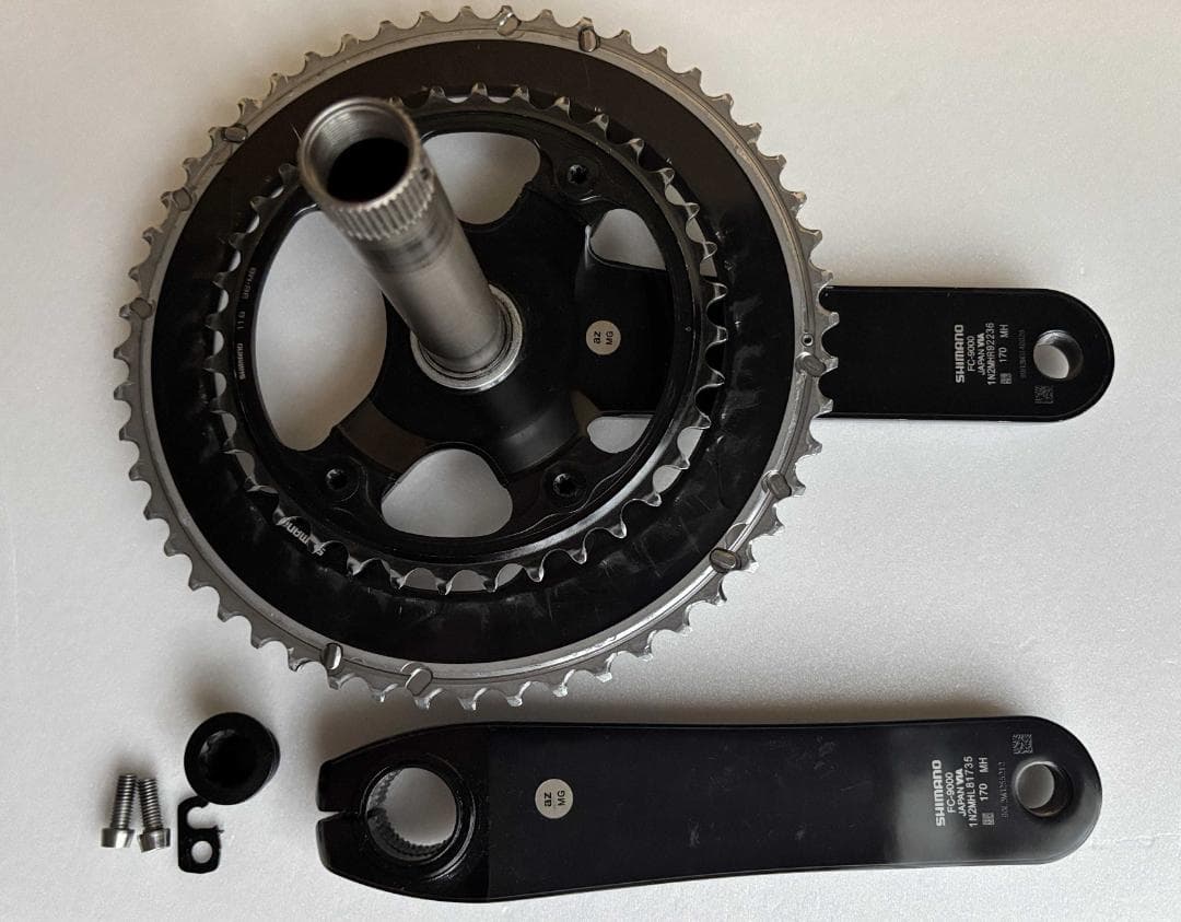 SHIMANO DURA-ACE FC-9000 クランクセット シルバー美品