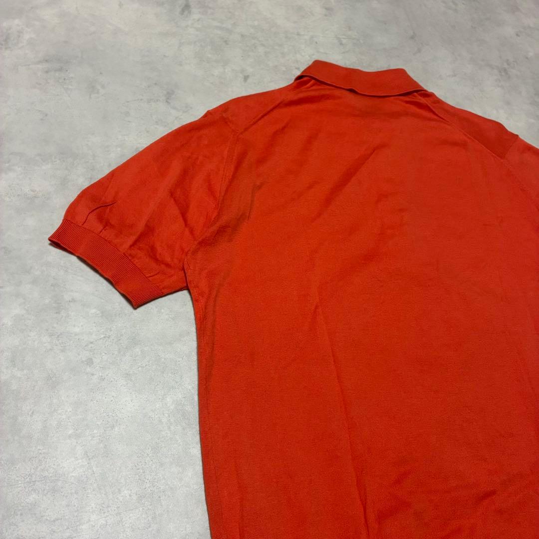 JOHN SMEDLEYイギリス製 ニットポロシャツ エルメスオレンジ 英国製