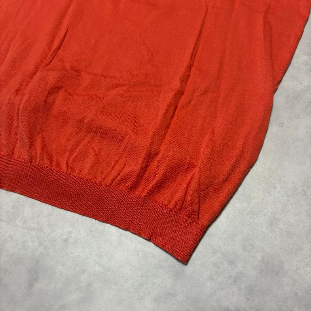 JOHN SMEDLEYイギリス製 ニットポロシャツ エルメスオレンジ 英国製
