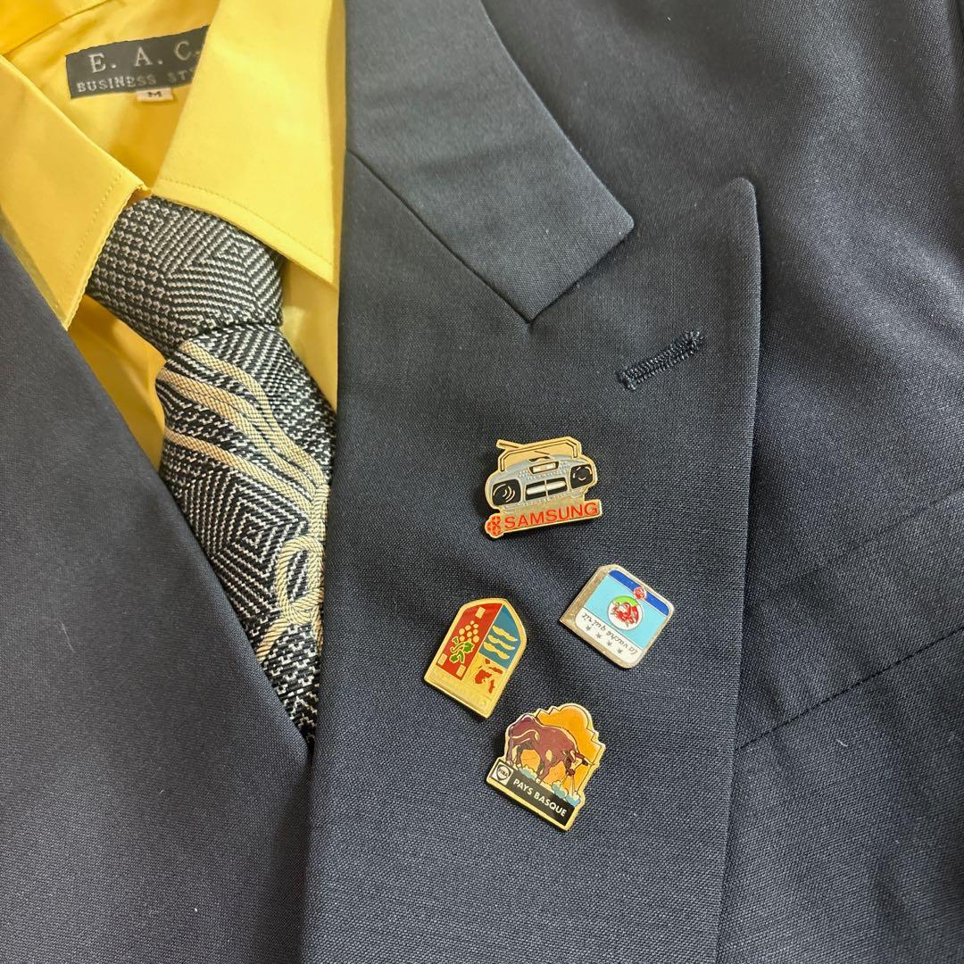 90s vintage レトロセットアップ スーツ ピンズ No.125