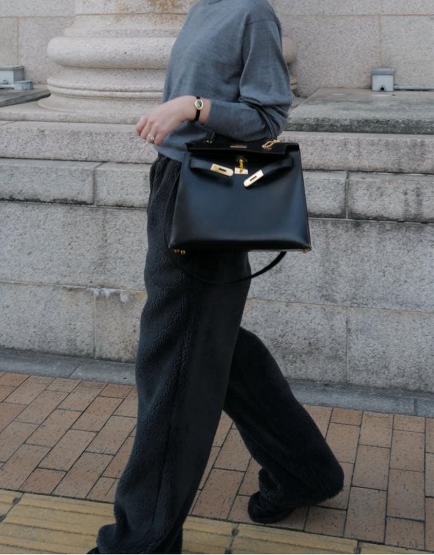 グレー フリース ワイドパンツ マチャット 36 新作