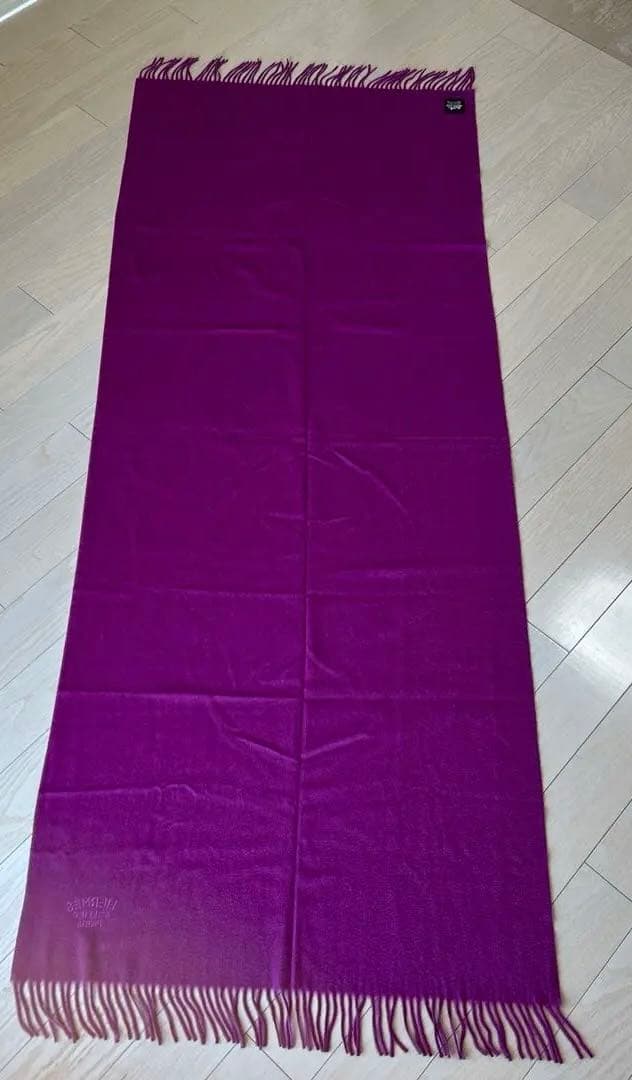 エルメス カシミヤ フリンジ 大判 ストール マフラー 紫